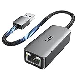 uni USB Ethernet Adapter 3.0 1000Mbps LAN Adapter, USB RJ45 Adapter aus Aluminium und Nylon, treiberfreier Netzwerkadapter für MacBook, Mi Box, Surface, PC, Laptop mit macOS, Win 11/10/ 8.1/8, Linux